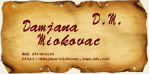 Damjana Miokovac vizit kartica